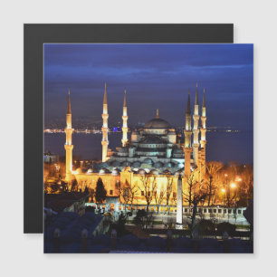 Cenário Noturno da Mesquita Azul de Istambul Turqu