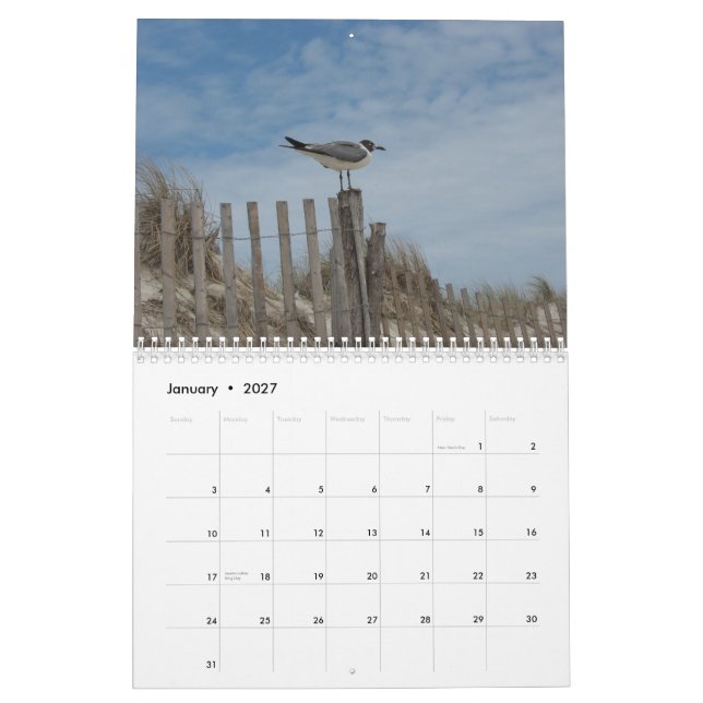 Cenas da praia calendário de 19 meses 2011-2012 (Jan 2027)