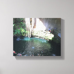 Cenote azul sagrado, Ik Kil, canvas de México #4