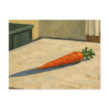 Cenoura em um cartão postal de arte de mesa
