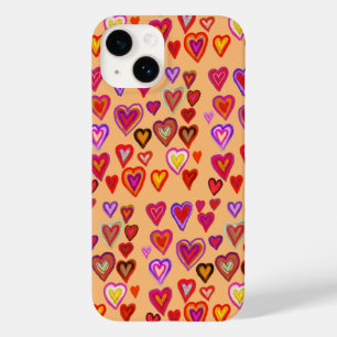 Centenas de corações - capas de iphone de casaco