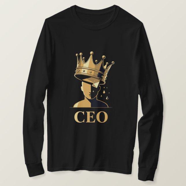 CEO Crown Graphic T-Shirt – Minimalist V2  (Frente do Design)