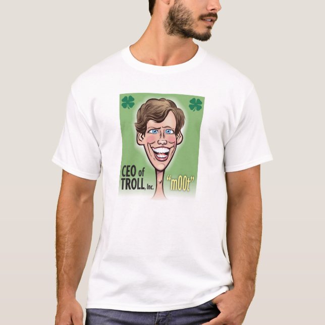 CEO do t-shirt básico dos homens do TROLL, branco (Frente)