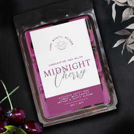 Cera vermelha de cereja aromática derrete o rótulo