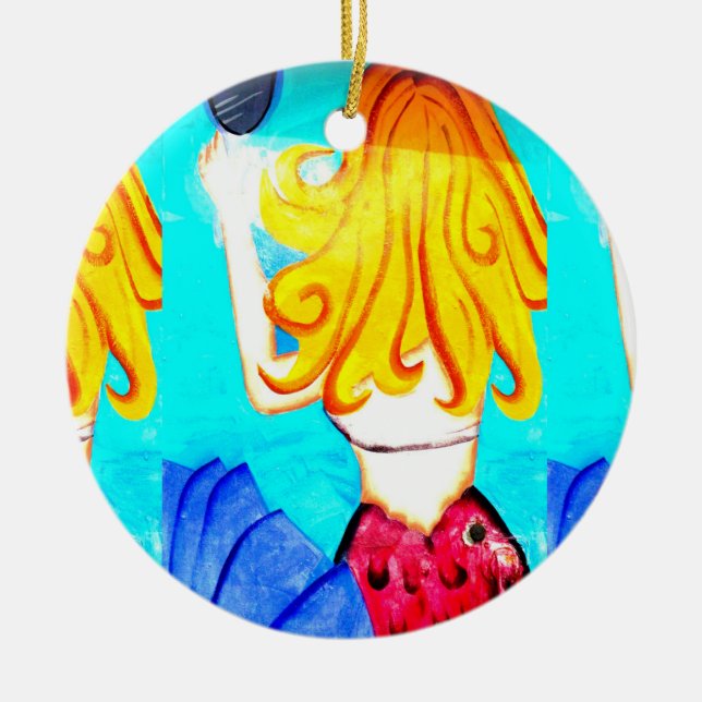 Cerâmica 2 ornamento de sereia (Frente)