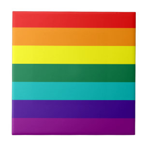 Cerâmica 7 Stripes Orgulho gay Azulejo de sinalizador