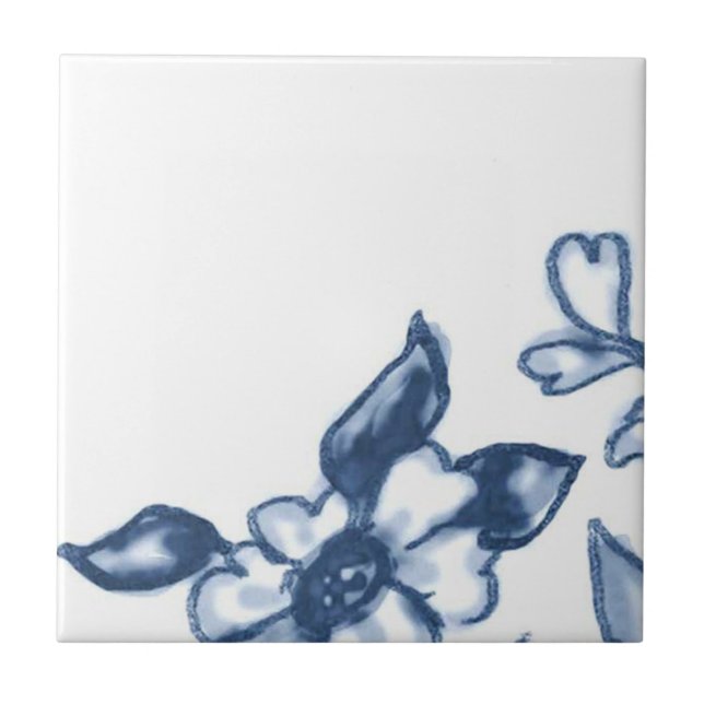 Cerâmica A2 - Azulejo mural da cesta de Delft - A2 (Frente)