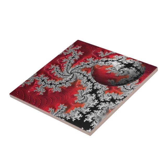 Cerâmica A beleza do Azulejo cerâmico de Mandelbrots (Lateral)