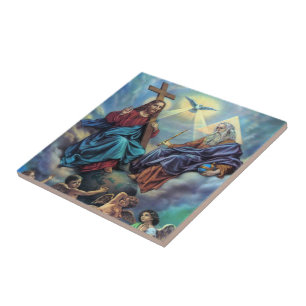 Cerâmica A maioria de azulejo da trindade santamente
