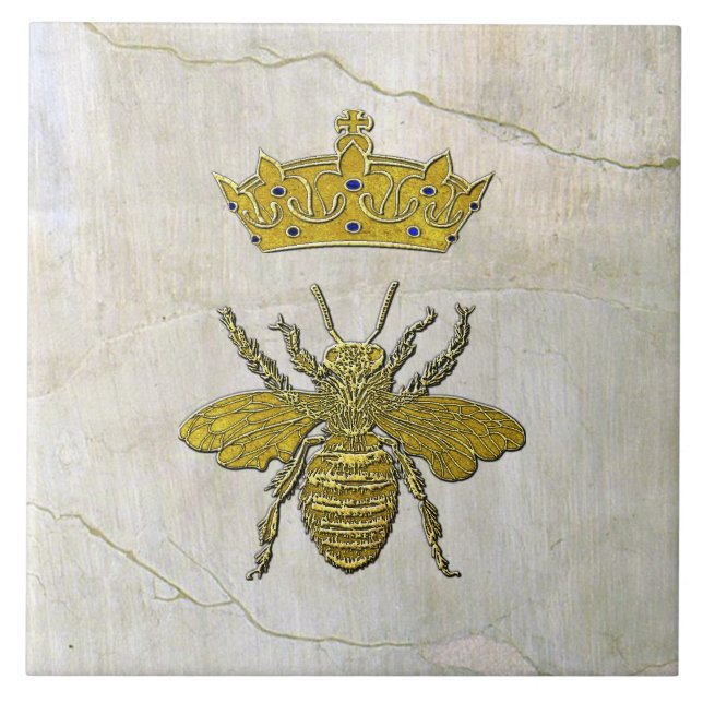 Cerâmica Abelhas de mel e Azulejo cerâmico coroa (Frente)