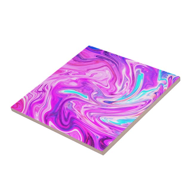 Cerâmica Abstrato de Azulejo cerâmico violeta roxo, cor-de- (Lateral)