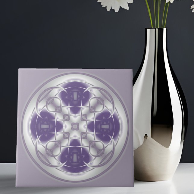 Cerâmica Abstrato de círculo Deco Roxo e Azulejo cerâmico C (Criador carregado)