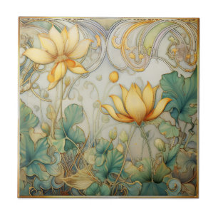 Cerâmica Abstrato: Flores, Azulejo cerâmico de Deco
