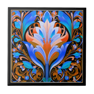 Cerâmica Abstrato: Flores, Azulejo cerâmico de Deco