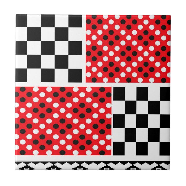 Cerâmica Abstrato Vermelho Russo de Azulejo cerâmico (Frente)