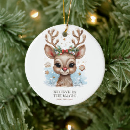 Cerâmica Acredite na Magia, Ornamento de Reinado de Natal