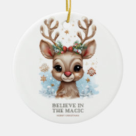 Cerâmica Acredite na Magia, Ornamento de Reinado de Natal