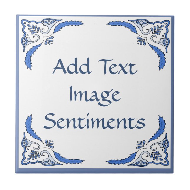 Cerâmica Adicionar Azulejo de texto, Olhar holandês, Person (Frente)