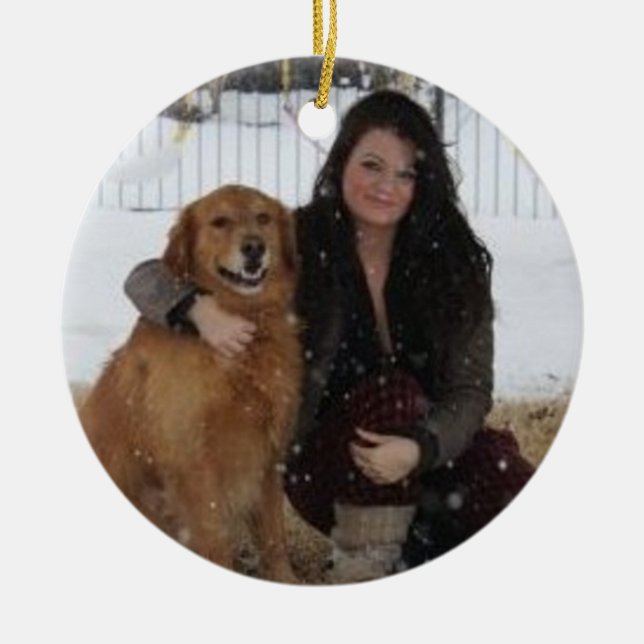 Cerâmica Adicione o ornamento da árvore de Natal da (Frente)