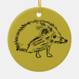 Cerâmica Adorável e Doce Ornamento de Desenho de Hedgehog