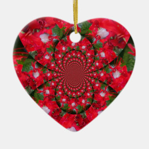 Cerâmica Adorável Ornamento Cardíaco de Crimson Alienígena