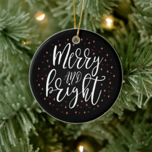 Cerâmica Alegre & Brilhante Ornamento de Foto de Natal Mo