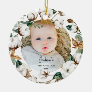 Cerâmica Algodão Wreath Baby 1rua Ornamento Fotográfico de