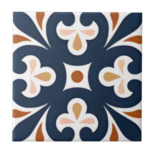 Cerâmica Alhambra azulejo padrão de laranja azul