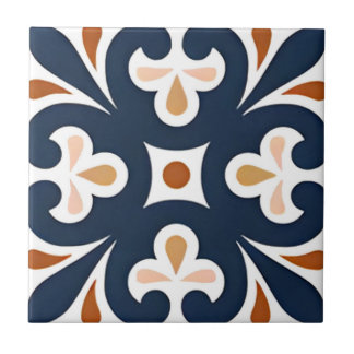 Cerâmica Alhambra azulejo padrão de laranja azul