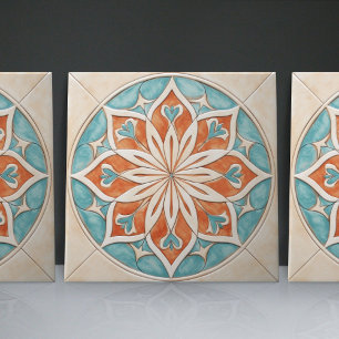 Cerâmica Alivio Faux Floral do Azulejo marroquino Início De