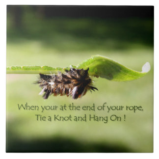 Cerâmica "Amarre um nó e pendure-o" no azulejo de Decrotive