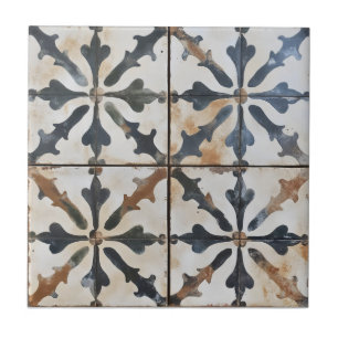 Cerâmica Antigo Padrão de Azulejo Italiano Branco