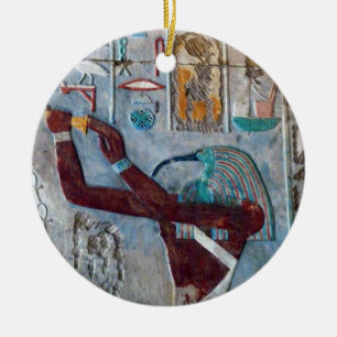 Cerâmica Arte Antiquada do Egito: Ornamento Hieróglifo de I