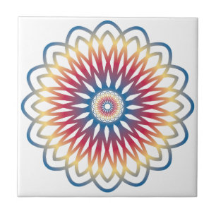 Cerâmica arte de azulejo decorativo desenho mandala