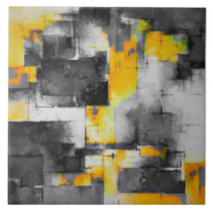 Cerâmica Arte de Pintura Abstrata Tendência M3 Azulejo de C