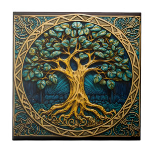 Cerâmica Árvore de vida Design de Azulejo celta