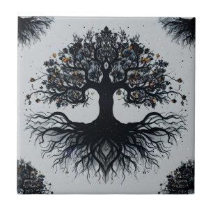 Cerâmica Árvore Mística de Arte do Azulejo de Vida