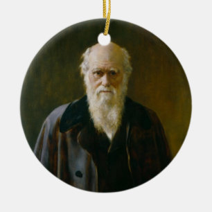 Cerâmica Ateu idoso de Charles Darwin um ornamento