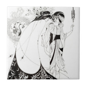 Cerâmica Aubrey Beardsley O Azulejo Da Camisa De Pavão