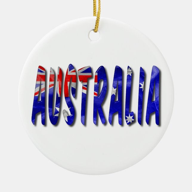 Cerâmica Austrália Palavra Com Ornamento Cerâmico De Textur (Frente)