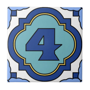 Cerâmica Azulejo 4 do endereço do número da ilha de