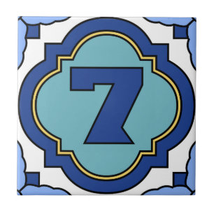 Cerâmica Azulejo 7 do endereço do número da ilha de