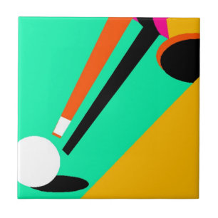 Cerâmica Azulejo abstrato corajoso da vara da bola de