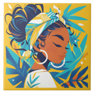 Cerâmica Azulejo Africano de Mulheres