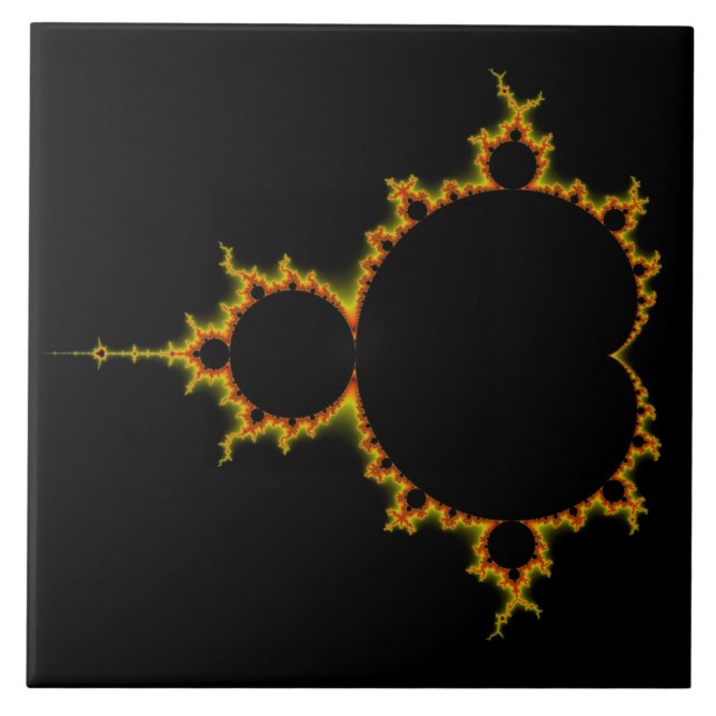 Cerâmica Azulejo ajustado impetuoso de Mandelbrot (Frente)