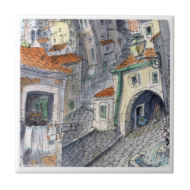 Cerâmica azulejo Alfama de Lisboa (Frente)