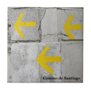 Cerâmica Azulejo amarelo de Camino das setas