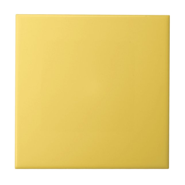 Cerâmica Azulejo amarelo de mostarda sólida (Frente)
