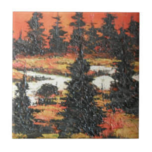 Cerâmica Azulejo Ann Hayes - Delícia da Árvore de Pintura