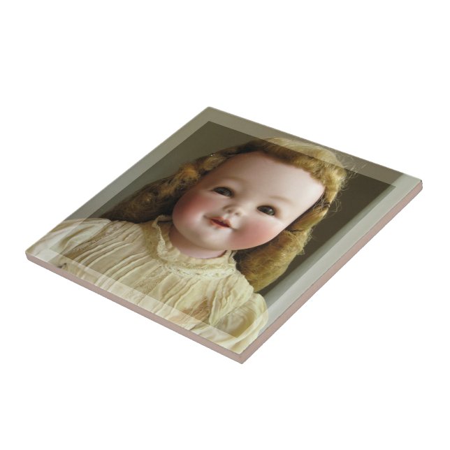 Cerâmica Azulejo antigo ou Trivet da boneca de Orsini (Lateral)